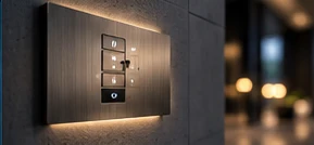 Photorealistic illustration of lighting control systems
